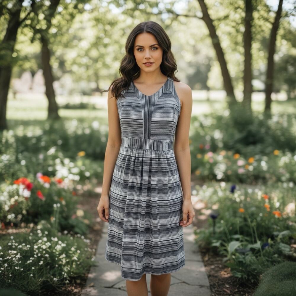 Tehama Women's Activewear Striped Tank Dress Large